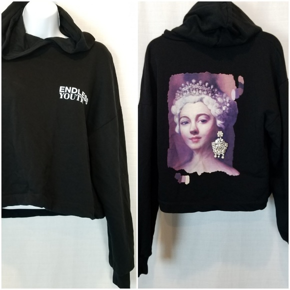 youth crop hoodie